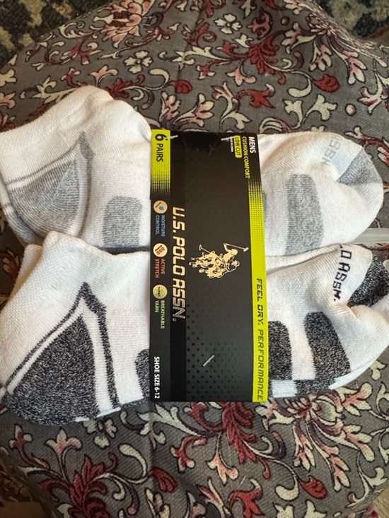 U.S. Polo Assn. Other - U.S. Polo Assn. White and Gray Low-Cut Performance Athletic Socks - 6 Pack